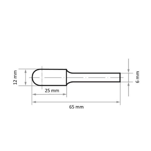 Frezy walcowe z okrągłym noskiem HSS do stali nierdzewnej/stali 12×25 mm trzonek 6 mm | cięcie 5 - obrazek 4