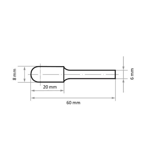 Frezy walcowo-okrągłe HSS MFC do stali nierdzewnej/stali 8×20 mm trzpień 6 mm | kształt 3 - obrazek 4