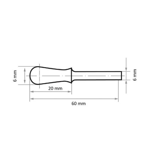 Grot HSS MFK w kształcie klubu do stali nierdzewnej/stali 6×20 mm trzpień 6 mm | cięcie 3 - obrazek 4