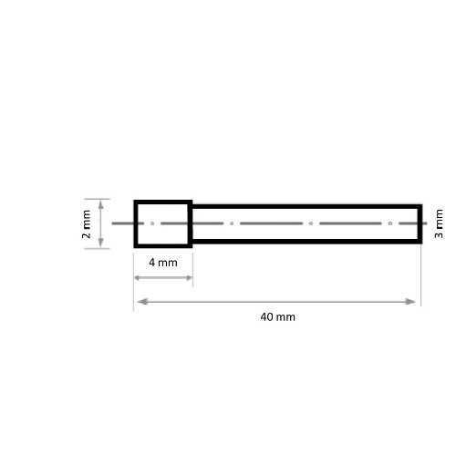 Walcowy miniostrze HFI do stali nierdzewnej/stali, trzonek 2×4 mm, 3 mm - obrazek 3