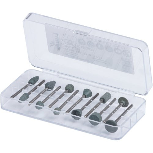 zestaw małych kamieni montowanych 12 części | trzpień 2,35×40 mm węglik krzemu ziarnistość 240