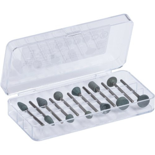 zestaw małych kamieni montowanych 12 części | trzpień 2,35×40 mm węglik krzemu ziarnistość 240 - obrazek 2