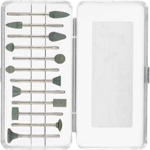 zestaw małych kamieni montowanych 12 części | trzpień 2,35×40 mm węglik krzemu ziarnistość 240 - obrazek 3