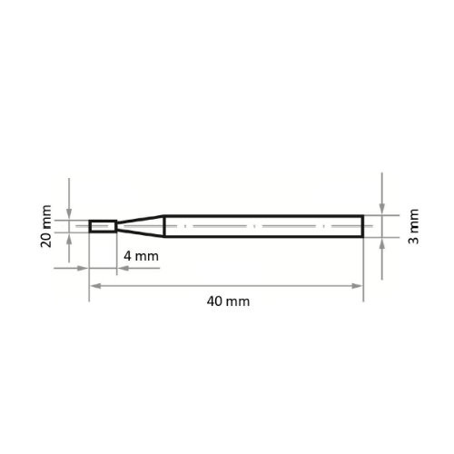 HFA cylindryczny miniaturowy frez do stali nierdzewnej/stali 20×4 mm trzonek 3 mm - obrazek 3