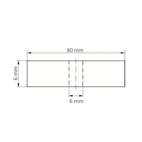 Tarcza polerska P6SE1 Medium 80×6 mm otwór 6 mm Kompaktowy ziarnisty - obrazek 5