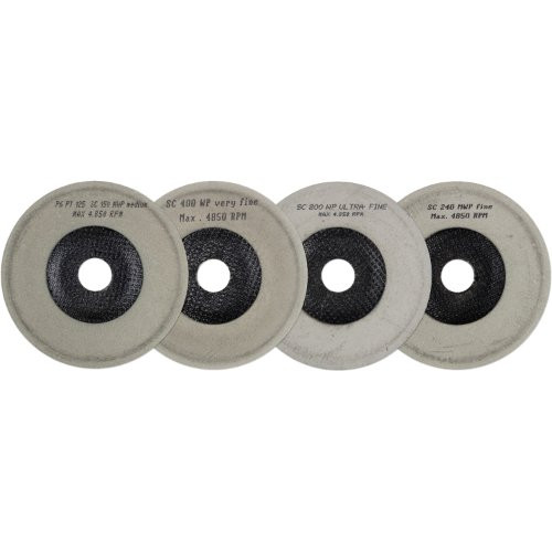 Zestaw tarcz polerskich P6PT Ø 125 mm, 4 części, do szlifierki kątowej, wypukłe - obrazek 2
