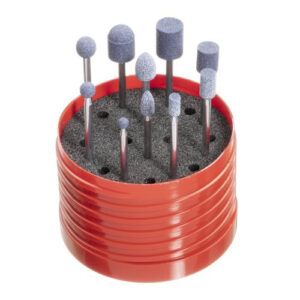 zestaw narostów montowanych 10 części do trzpienia ze stali nierdzewnej/stalowego 3×50 mm NDW/ceramiczny | ziarnistość 100