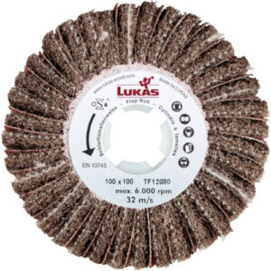 Uniwersalny wałek ścierny LWM 100×100 mm otwór 19 mm | ziarno tlenek glinu 120/80