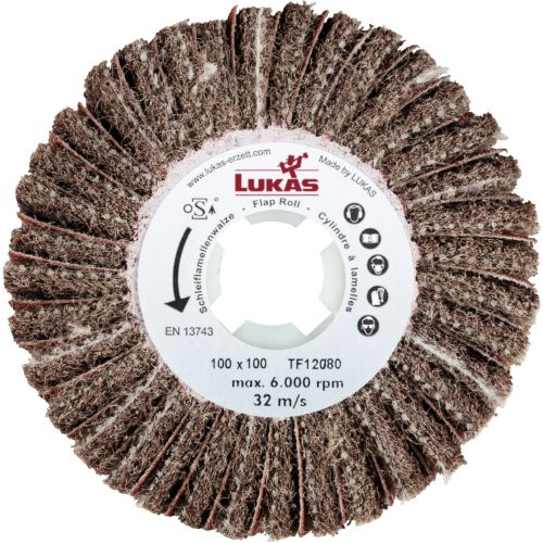 Uniwersalny wałek ścierny LWM 100×100 mm otwór 19 mm | ziarno tlenek glinu 120/80