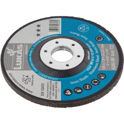 Tarcza szlifierska T27 do stali nierdzewnej 125×7 mm wygięta | do szlifierki kątowej | A24U-BF - obrazek 2