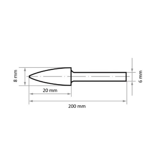 wiertło specjalne HZB do pustaków 8×20 mm trzonek 6 mm | cięcie 7 | GSL 185 mm - obrazek 4