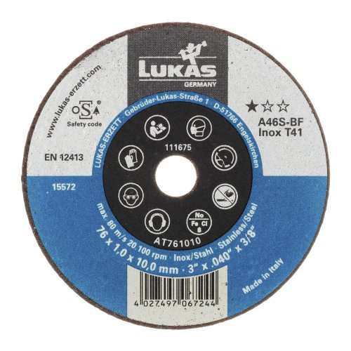 Tarcza tnąca T41 do stali nierdzewnej 50×1 mm prosta | otwór 10 mm | do szlifierki prostej