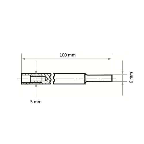 Adapter narzędziowy WADA 05 do SFA 6×100 mm | uchwyt M5 | trzpień 6 mm - obrazek 5