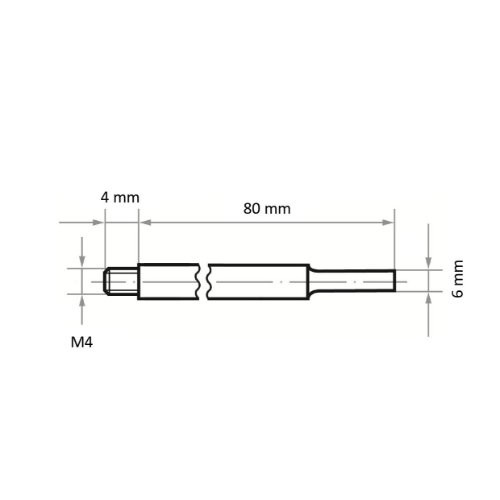 Adapter narzędziowy WADI 0404 do SFI 6×80 mm | uchwyt M4 | trzpień 6 mm - obrazek 5
