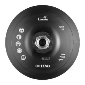 Uchwyt narzędziowy GTHX do haczykowych tarcz ściernych z materiału Ø 150 mm z gwintem M14