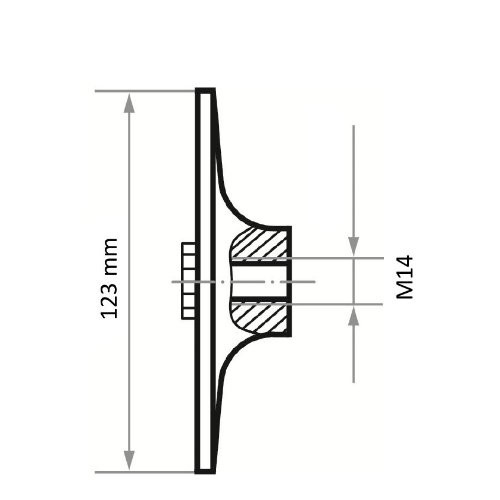 Uchwyt narzędziowy GTHZ do tarcz filcowych Ø 125 mm, gwint M14 - obrazek 5