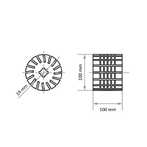 Uchwyt STWS do taśm ściernych 100×100 19 mm - obrazek 4