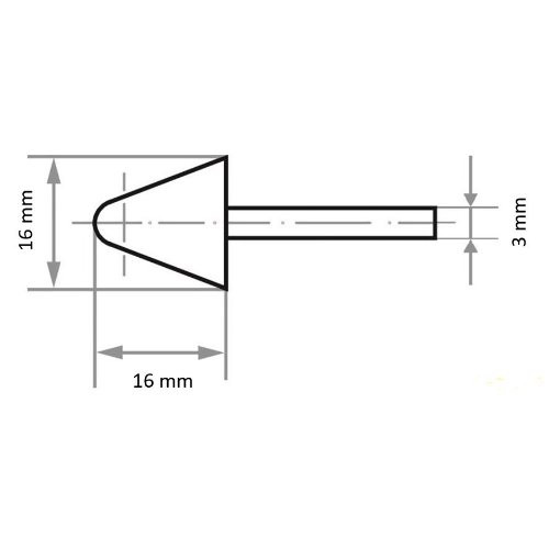 B41 stożkowy punkt montowany 16×16 mm do stali/żeliwa - obrazek 4