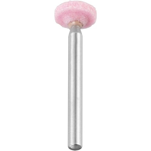 Głowica ścierna stożkowa D6 do stali/żeliwa 7/4 mm x 6 mm trzonek 3 mm | tlenek glinu różowy ziarnistość 80 - obrazek 2