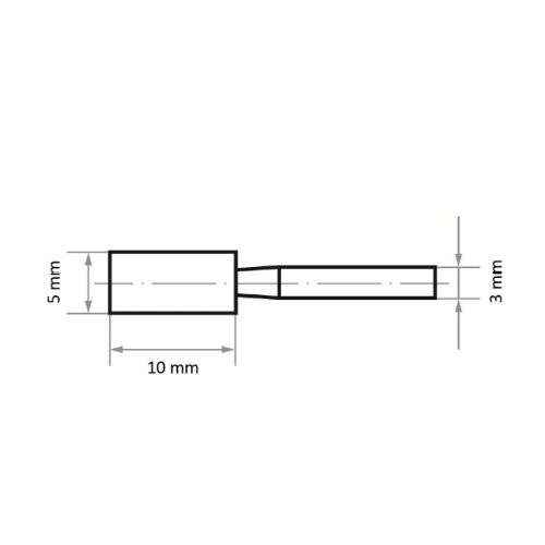 Głowica trzpieniowa ZY do stali/żeliwa trzonek 5×10 mm | tlenek glinu różowy ziarno 80 - obrazek 4