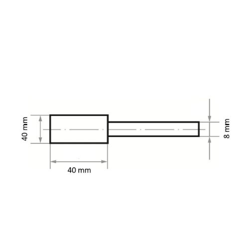 Główka walcowa ZY do stali narzędziowej 40×40 mm trzon 8 mm | ziarno 24 - obrazek 4