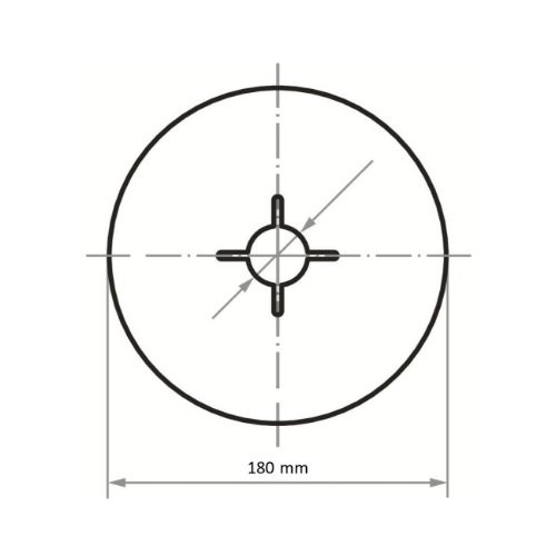 FIS uniwersalny krążek włókninowy Ø 180 mm tlenek glinu ziarnistość 60 | Base-X - obrazek 5