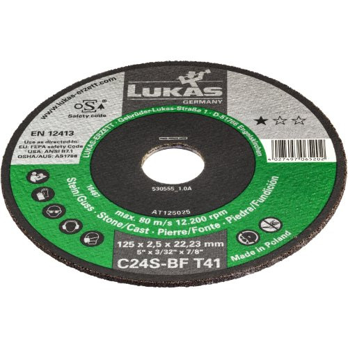 Tarcza tnąca T42 do kamienia 115×2,5 mm z wgłębionym środkiem | do szlifierki kątowej | C24S-BF - obrazek 2