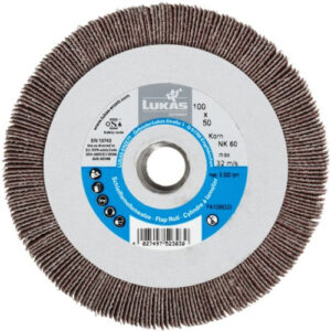 Tarcza listkowa uniwersalna LWL 100×50 mm z gwintem wewn. M14 | ziarno tlenku aluminium 80