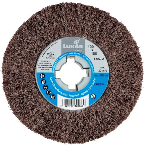 Uniwersalna rolka flap-fleece ścierna LWV 100×50 mm otwór 19 mm | ziarno tlenek glinu 280