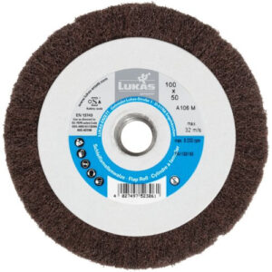 Uniwersalna rolka z włókniną ścierną LWV 100×50 mm z gwintem wewnętrznym M14 | ziarno tlenku glinu 180