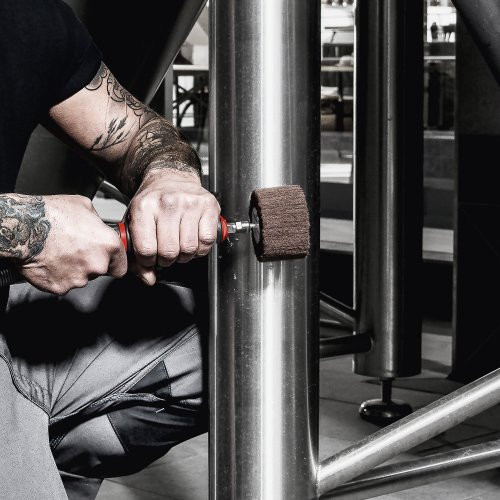 Uniwersalny wałek ścierny LWM 100×50 mm z gwintem wewnętrznym M14 | ziarno tlenek glinu 180/150 - obrazek 5