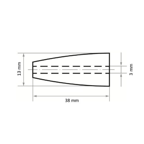 Tulejka ścierna SRKE 13×38 mm tlenek glinu ziarnistość 50 - obrazek 4
