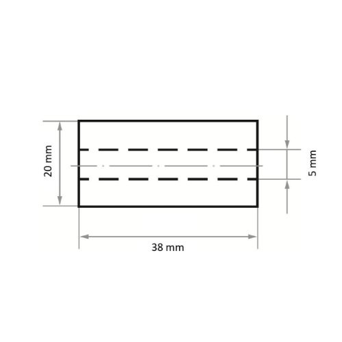 Tulejka ścierna SRZY 20×38 mm węglik aluminium ziarnistość 50 - obrazek 4