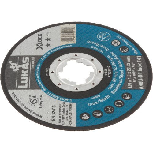 Tarcza tnąca T41 do stali nierdzewnej 115×1,0 mm prosta | z X-LOCK | A46U-BF - obrazek 2