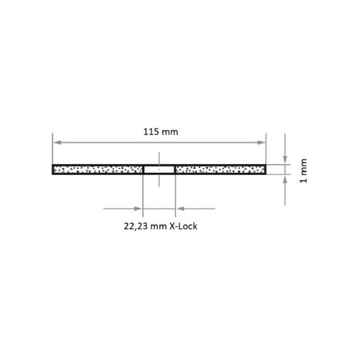 Tarcza tnąca T41 do stali nierdzewnej 115×1,0 mm prosta | z X-LOCK | A46U-BF - obrazek 5