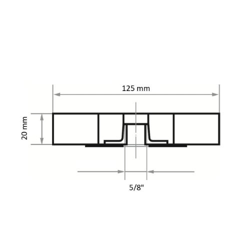 Uniwersalny krążek listkowy LSL 125×20 mm z wewnętrznym gwintem 5/8" | ziarno tlenek glinu 80 - obrazek 5