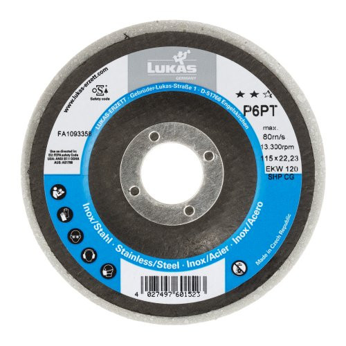 Tarcza polerska P6PT Ø 115 mm drobna do szlifierki kątowej, kompaktowy ziarnisty 120