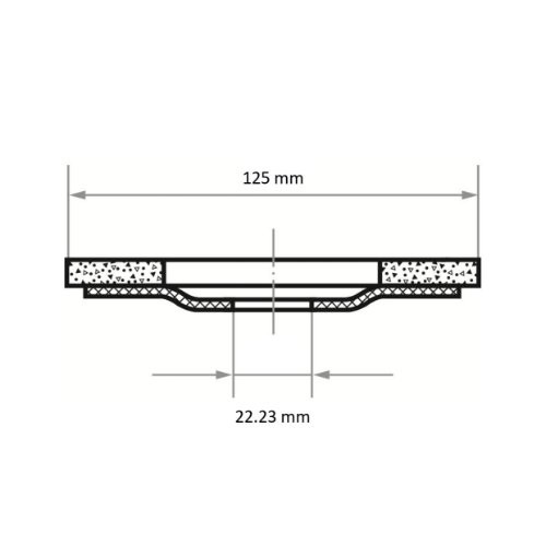 Tarcza polerska P6PT Ø 125 mm śr. do szlifierki kątowej, krzemek węglika 150 (MWP) - obrazek 4
