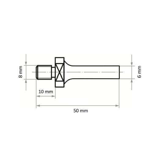 Uchwyt narzędziowy ASB do narzędzi z gwintem wewnętrznym M8 trzonek 6 mm - obrazek 4