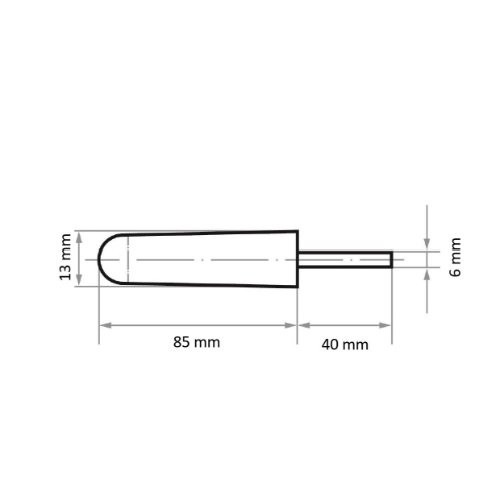 Uchwyt GTKE do kapturków ściernych 13×85 mm trzonek 6 mm - obrazek 4