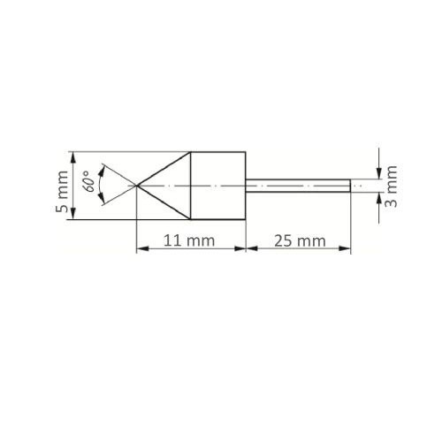 Uchwyt GTWK do kapturków ściernych 5×11 mm trzonek 3 mm - obrazek 5