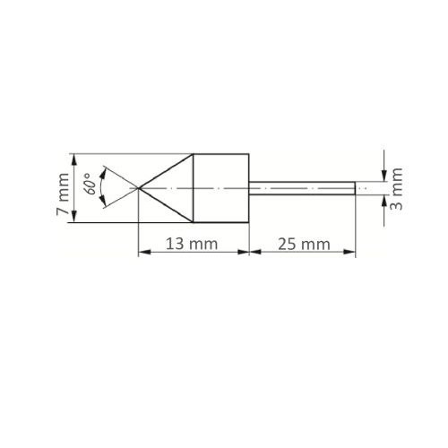 Uchwyt GTWK do kapturków ściernych 7×13 mm trzonek 3 mm - obrazek 5