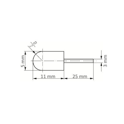 Uchwyt GTWR do nasadek ściernych 5×11 mm trzonek 3 mm - obrazek 5