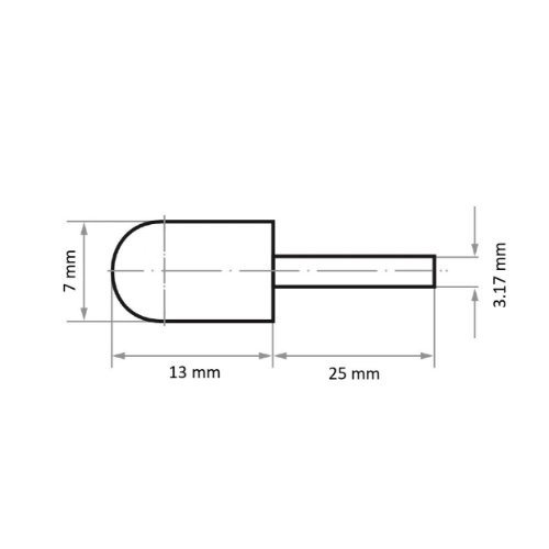 Uchwyt narzędziowy GTWR do kapturków ściernych trzpień 7×13 mm 3,17 mm// (1/8") - obrazek 4