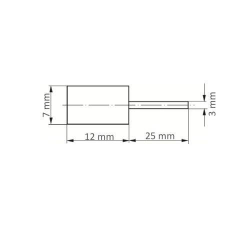 Uchwyt GTZY do nakładek ściernych 7×12 mm trzonek 3 mm - obrazek 5