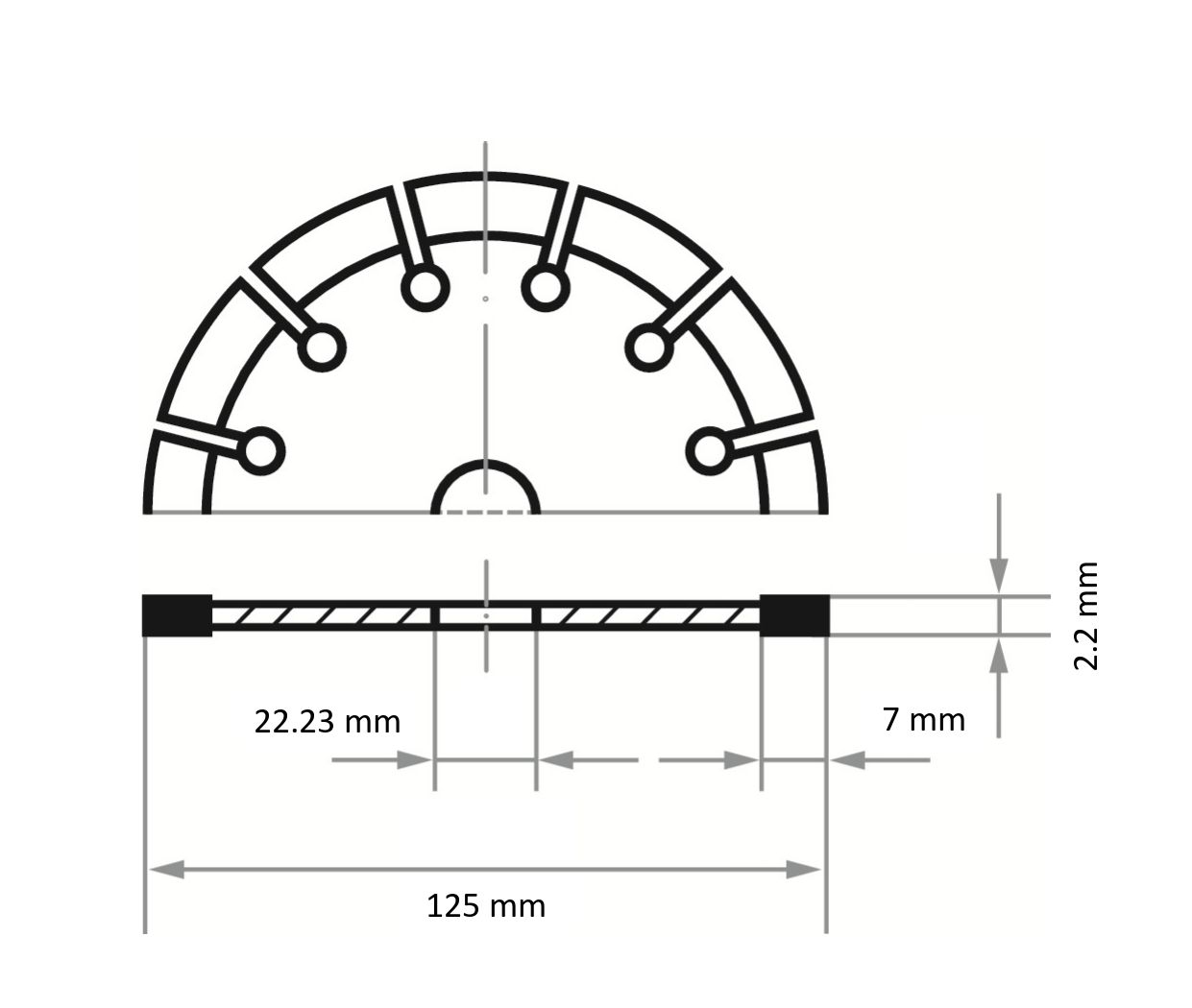 Tarcza diamentowa VDC do cięcia żeliwa Ø 125 mm | szlifierka kątowa - obrazek 5
