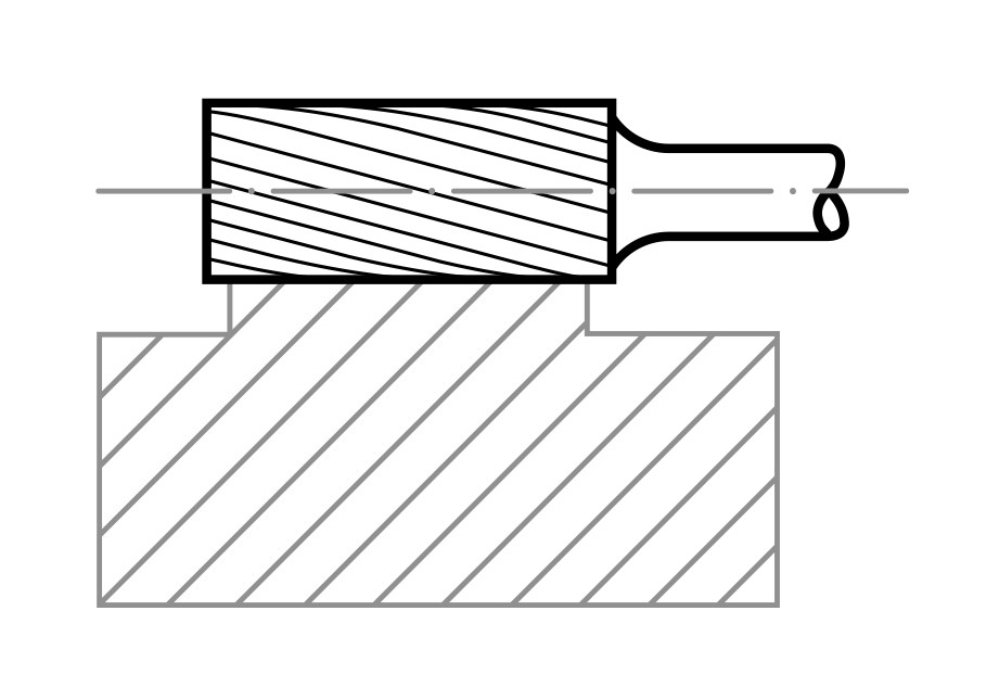 Grot walcowy HSS MFA do plastiku/drewna/gumy 16×25 mm trzonek 6 mm | nacięcie 1 - obrazek 5