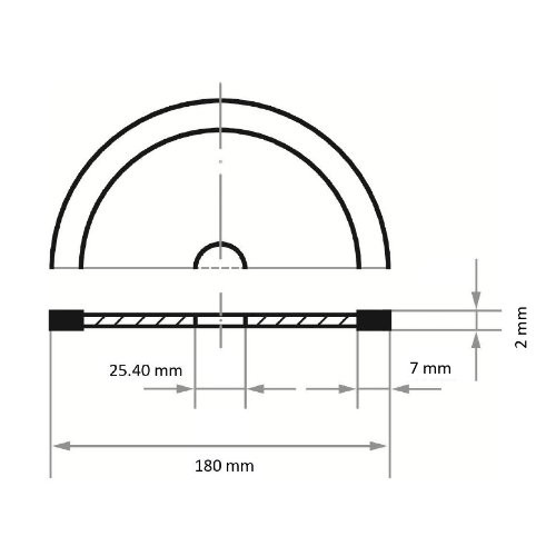FLIESE S7 diamond do płytek Ø 180 mm do szlifierki kątowej - obrazek 4