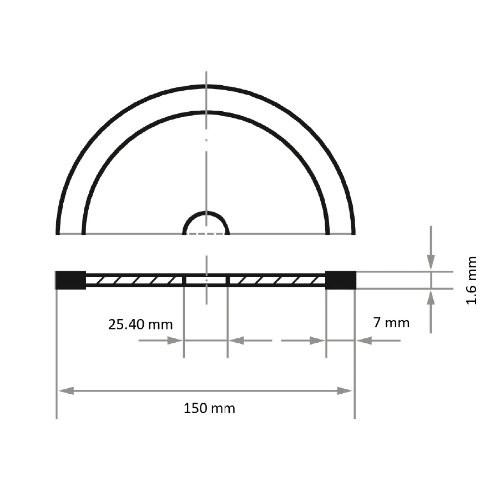 Tarcza diamentowa FLIESE S7 do cięcia płytek Ø 150 mm | 25,40 mm lub 22,23 mm - obrazek 4